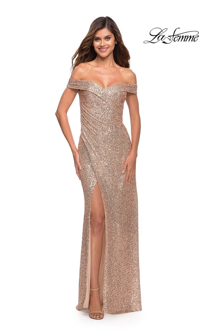Rose Gold La Femme 29831 Formal Prom Dress