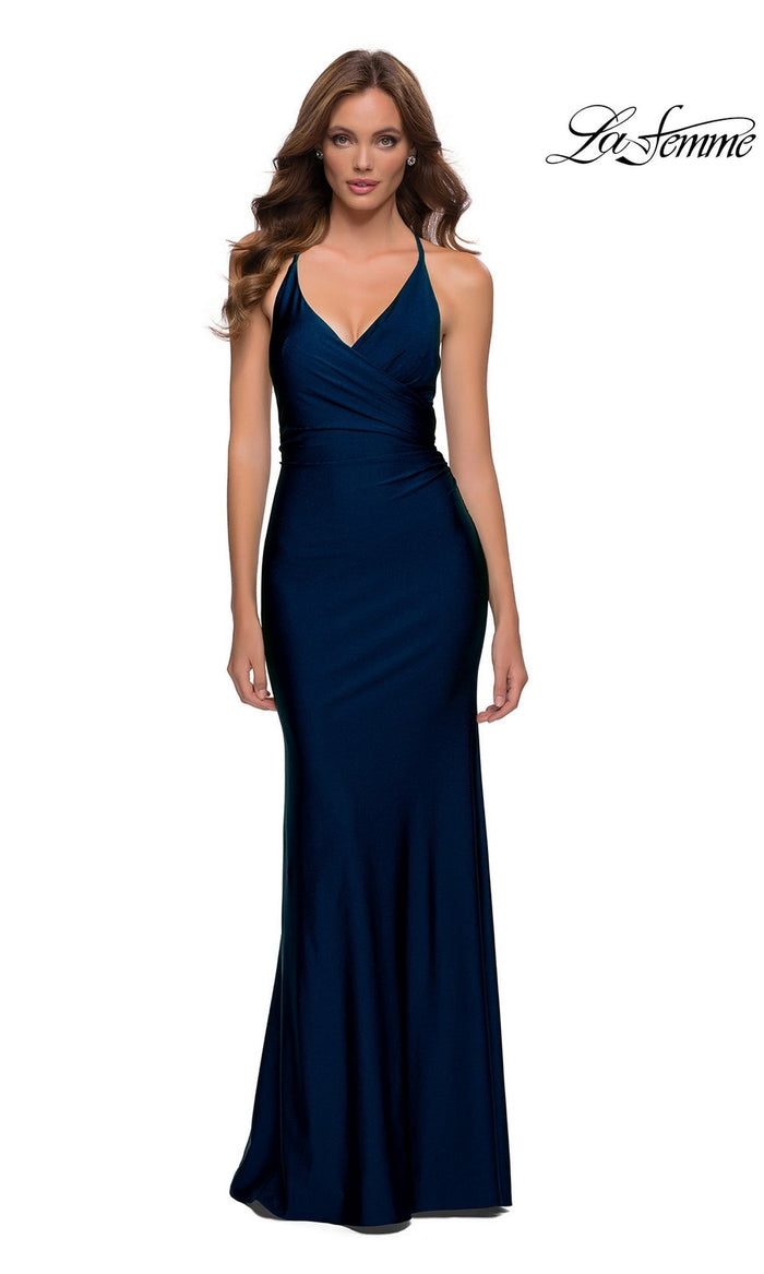Midnight Blue La Femme 29848 Formal Prom Dress