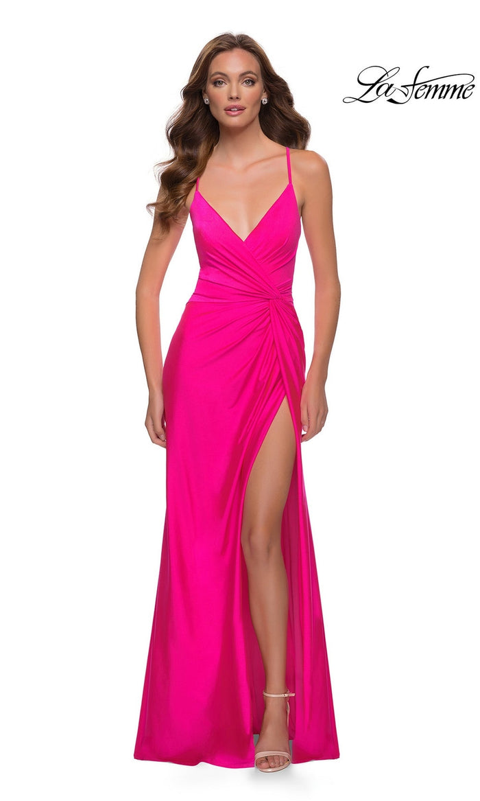 Hot Pink La Femme 29870 Formal Prom Dress