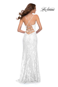  La Femme Long Lace Dress 29939