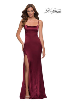 Burgundy La Femme 29945 Formal Prom Dress