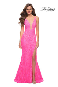 Neon Pink Pink Neon Prom Dress 29978