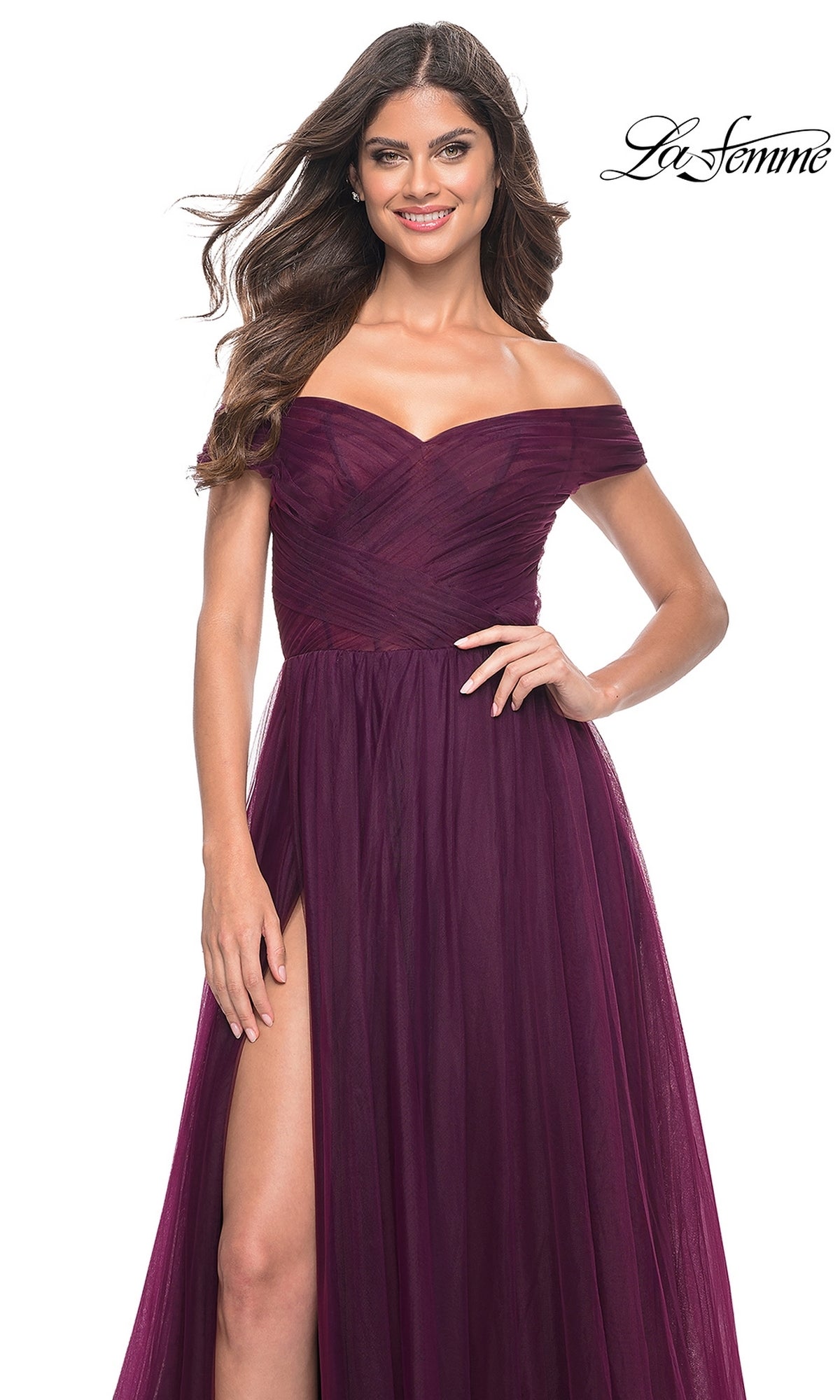 La Femme Dress 30498 - Dark Emerald La Femme Dress 30498 - Dark Emerald