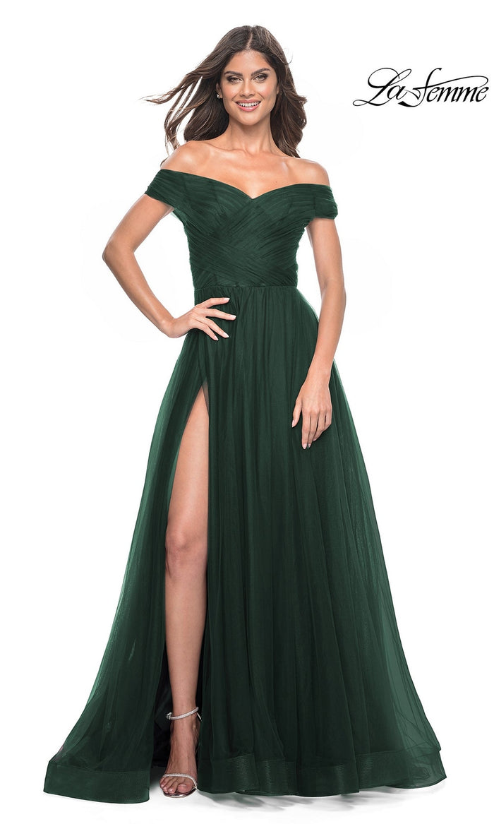 Dark Emerald La Femme 30498 Formal Prom Dress