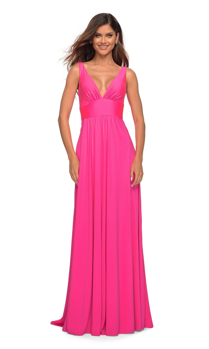 Neon Pink La Femme 30669 Formal Prom Dress
