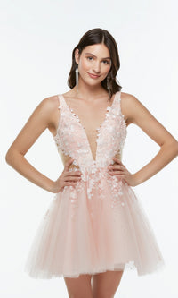 Rosewater Short Homecoming Dress By Alyce 3099
