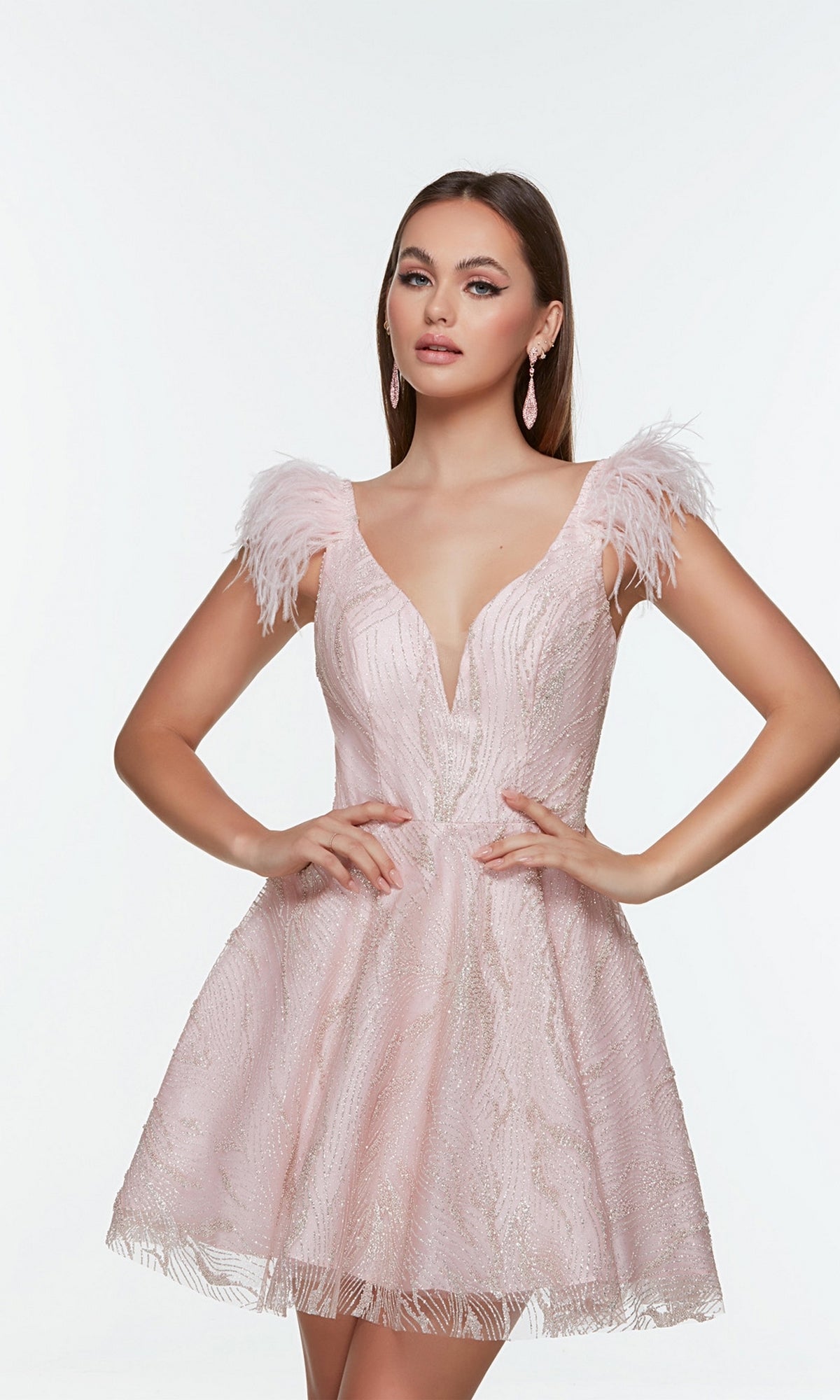 Rosewater Short Homecoming Dress By Alyce 3100