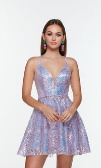Light Orchid Short Homecoming Dress By Alyce 3106