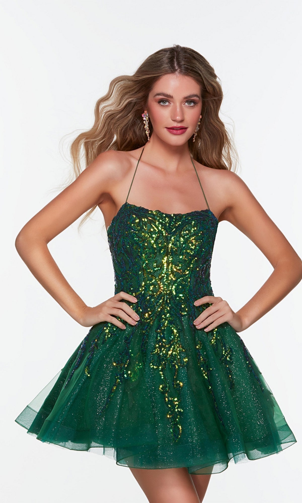 Pine Short Homecoming Dress By Alyce 3111
