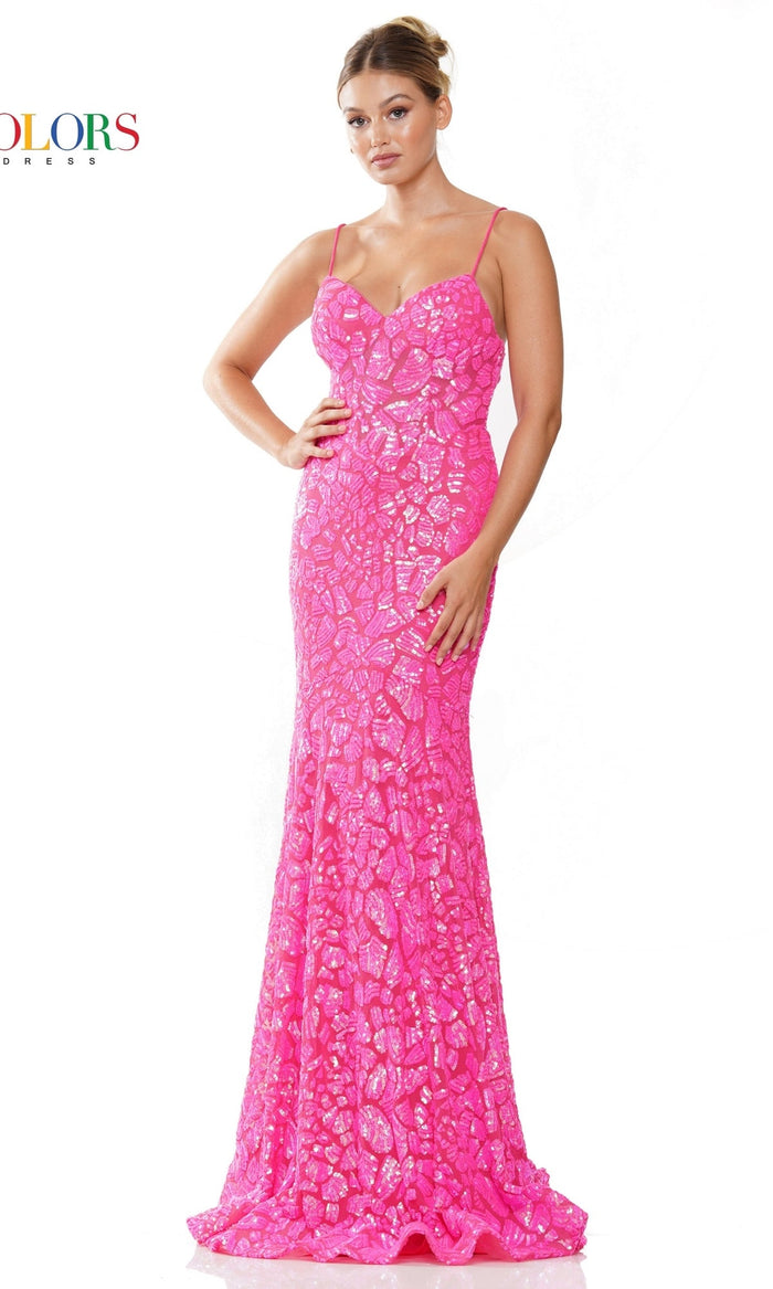 Hot Pink Colors Dress 3113 Formal Prom Dress