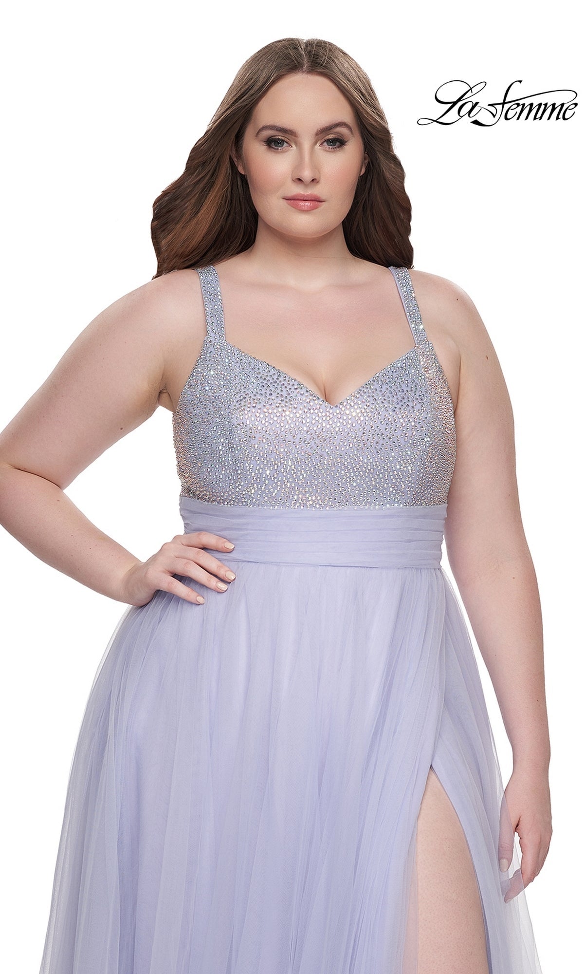  La Femme 31251 Plus-Size Formal Prom Dress