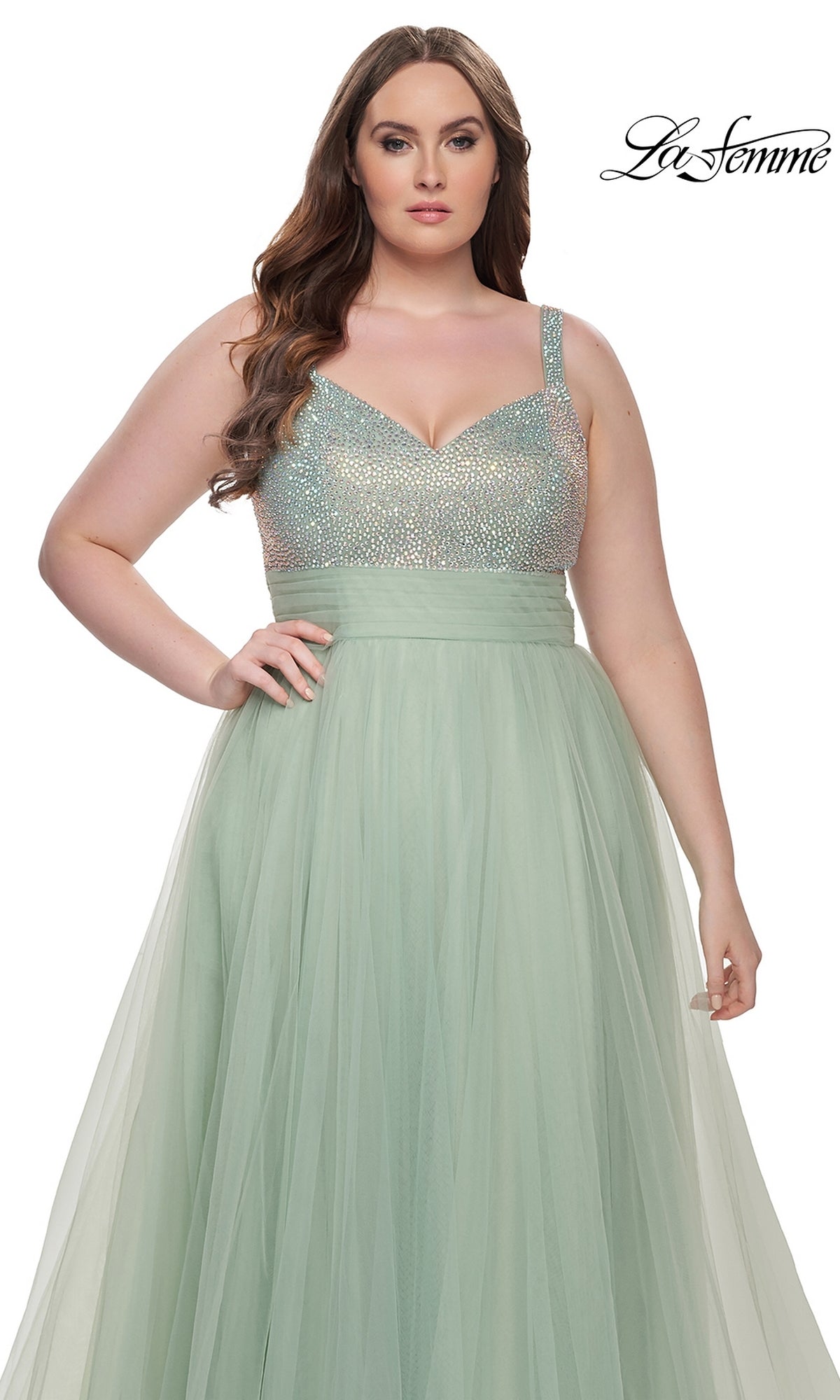  La Femme 31251 Plus-Size Formal Prom Dress