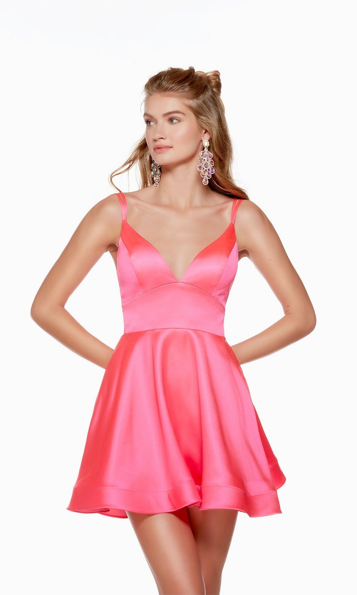 Barbie Pink Short Homecoming Dress By Alyce 3126