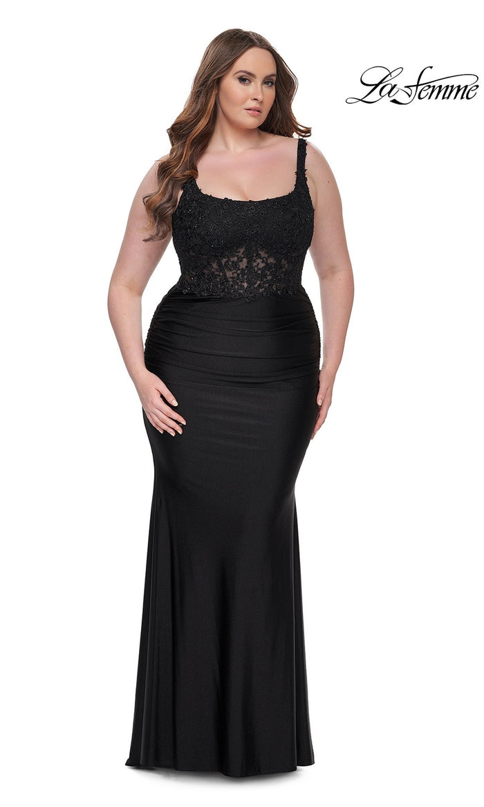 Black La Femme 31273 Formal Plus-Size Prom Dress
