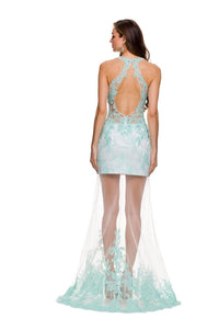  Sheer Illusion Lace Prom Dress By Nox Anabel