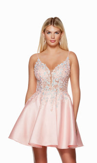 Blush Alyce Blush Pink A-Line Homecoming Dress 3131