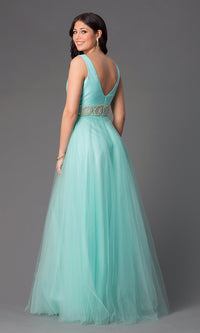  Tulle Ball Gown With Embellished Waist