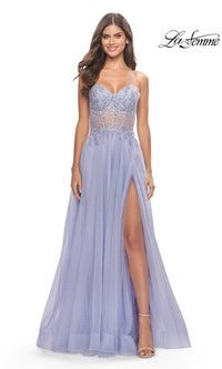 Light Periwinkle La Femme 31367 Formal Prom Dress