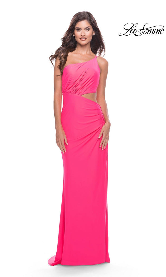 Neon Pink La Femme 31443 Formal Prom Dress