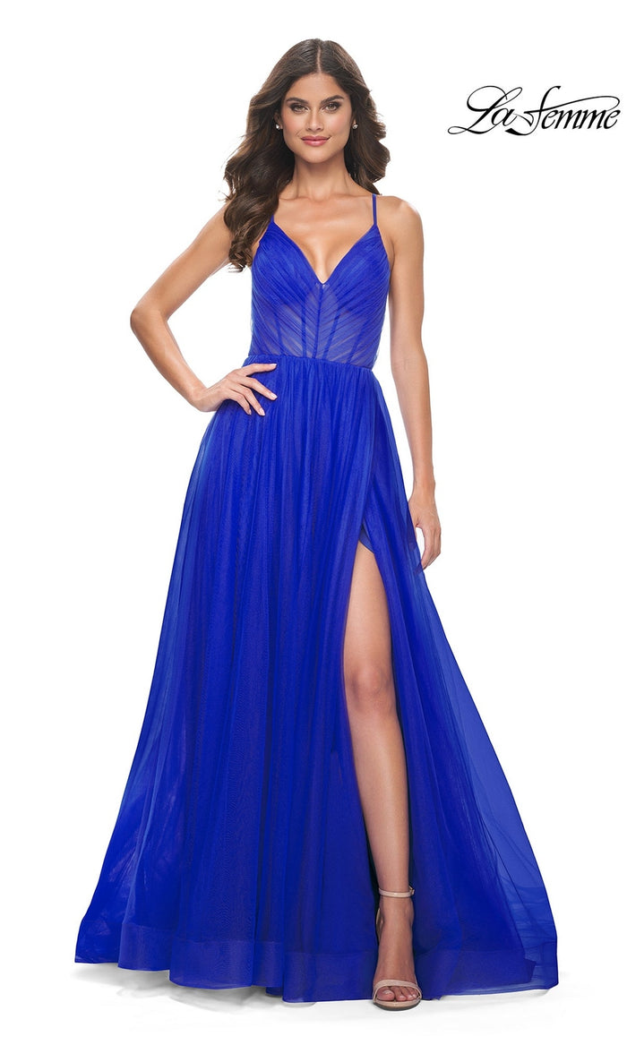Royal Blue La Femme 31457 Formal Prom Dress