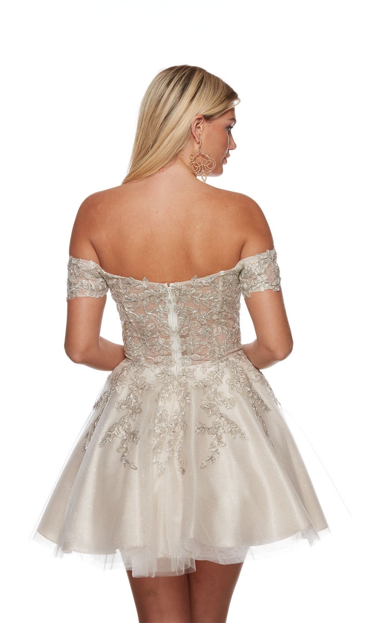  Off-Shoulder Short Homecoming Dress 3146