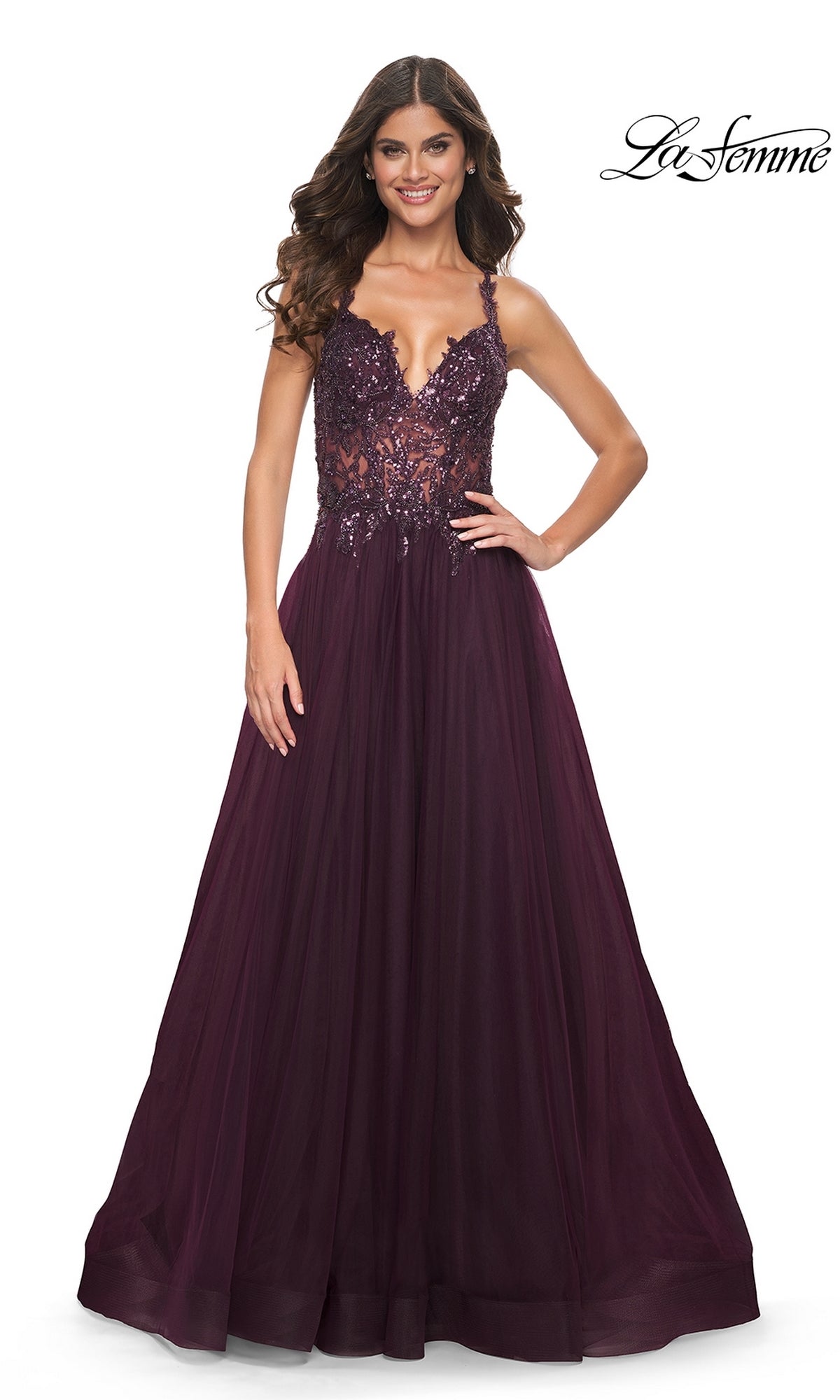 La Femme Dress 31471 Formal Prom Dress Royal Blue / 8 La Femme Dress 31471 Formal Prom Dress Royal Blue / 8