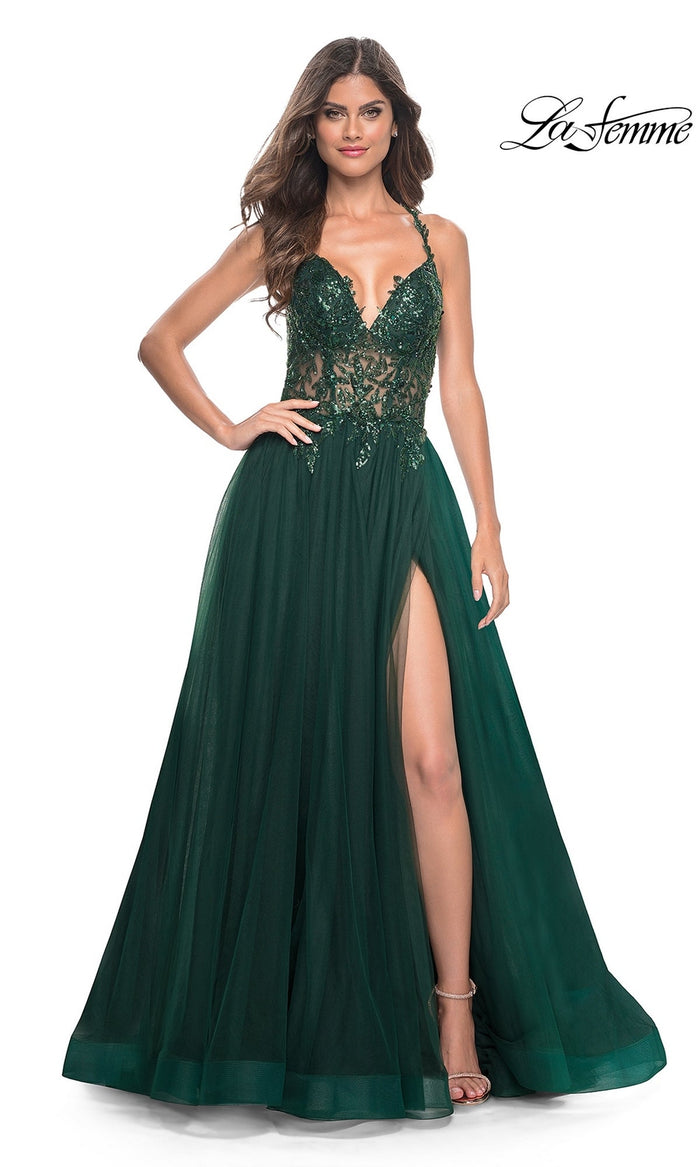 Dark Emerald La Femme 31471 Formal Prom Dress