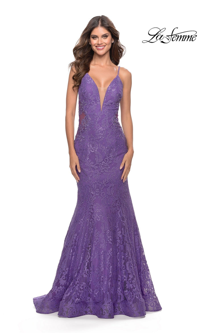 Purple La Femme 31512 Formal Prom Dress