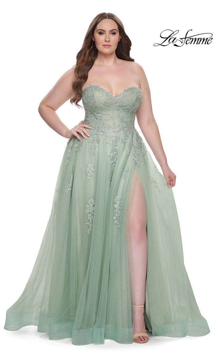 Sage La Femme 31570 Plus-Size Formal Prom Dress
