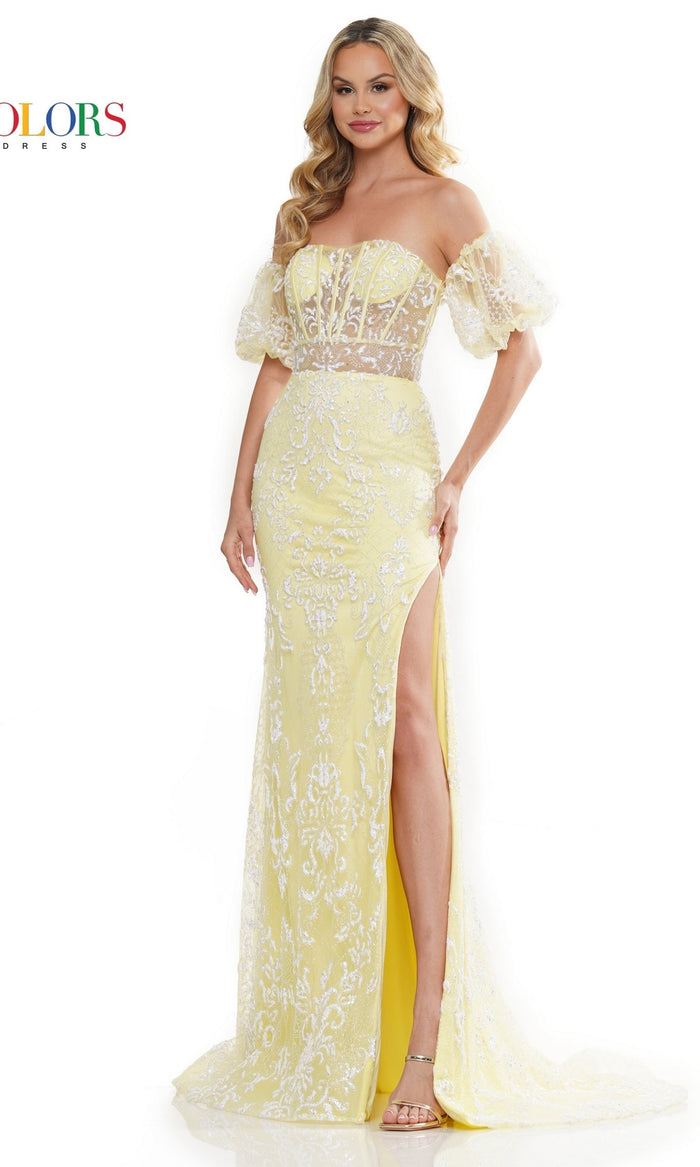 Yellow Colors Dress 3160 Formal Prom Dress
