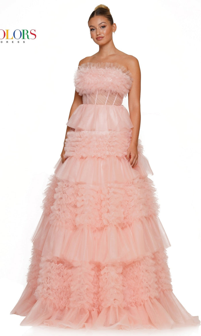 Blush Colors Dress 3185 Formal Prom Dress