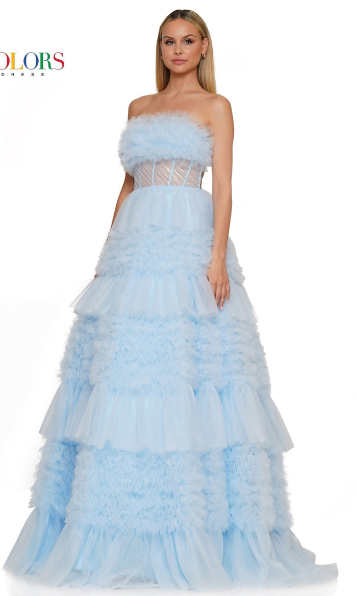 Light Blue Colors Dress 3185 Formal Prom Dress