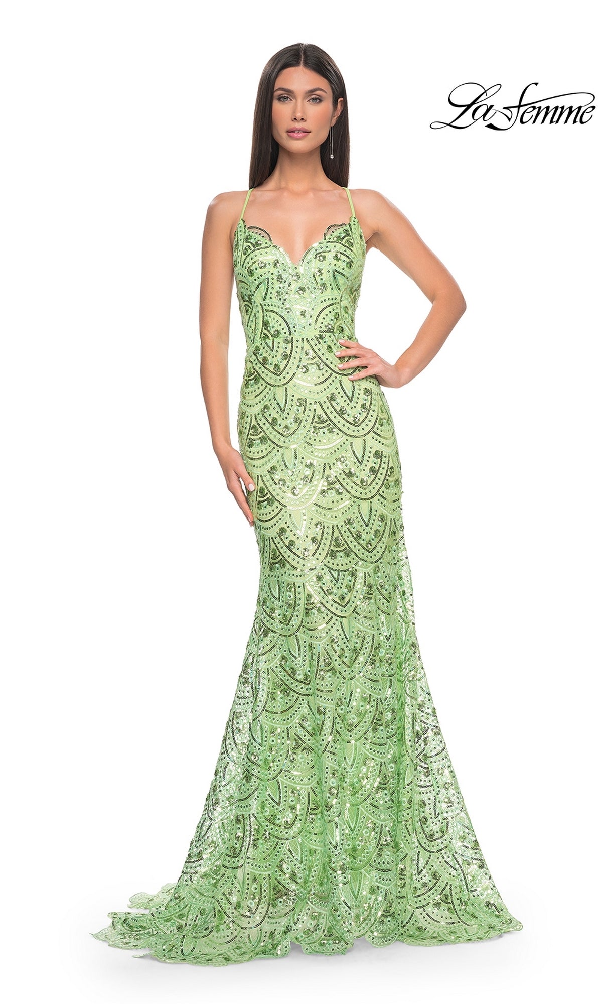 prom dresses los angeles ca La Femme Dress 31865 Formal Prom Dress Nude / 12