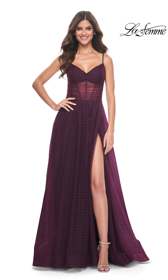 Dark Berry La Femme 31970 Formal Prom Dress