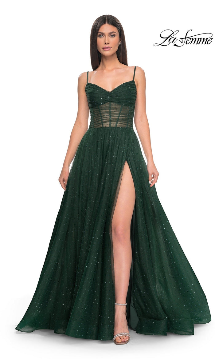 Dark Emerald La Femme 31970 Formal Prom Dress