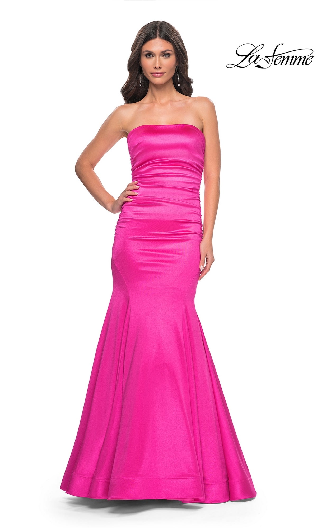 Hot Pink La Femme 31980 Formal Prom Dress - Image