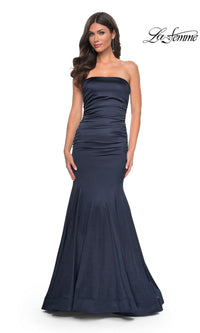 Navy La Femme 31980 Formal Prom Dress - Image