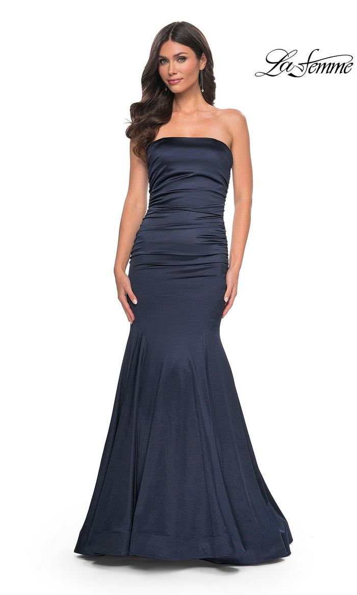 Navy La Femme 31980 Formal Prom Dress