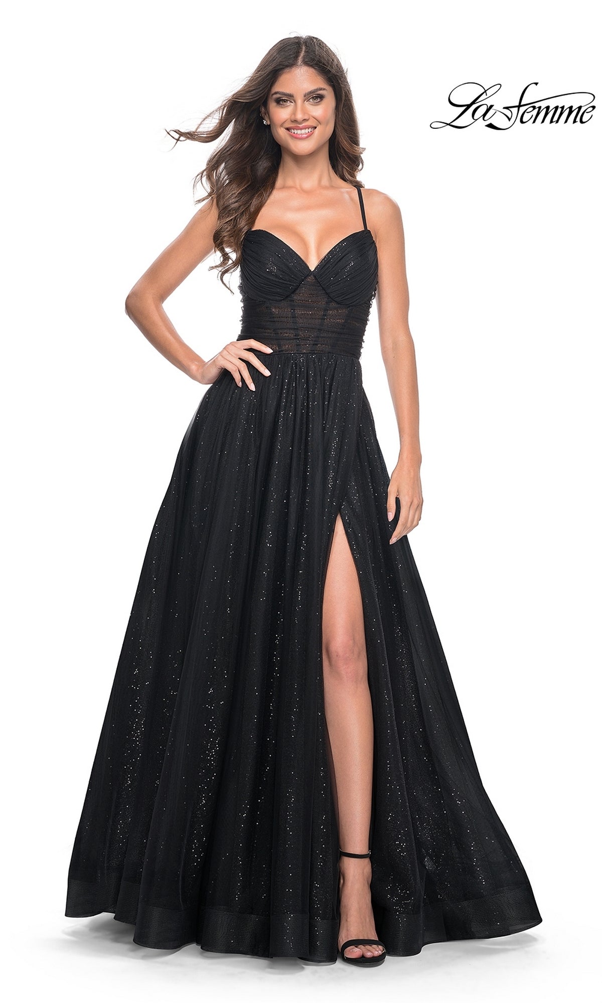 prom dress to impress La Femme Dress 31986 Formal Prom Dress Black / 6