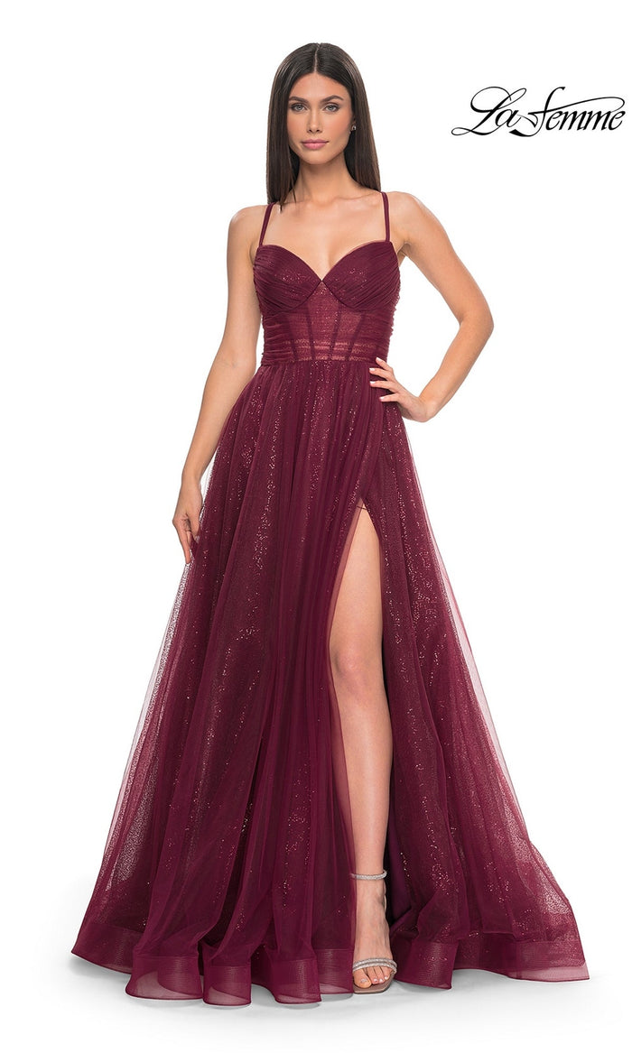 Dark Berry La Femme 31986 Formal Prom Dress