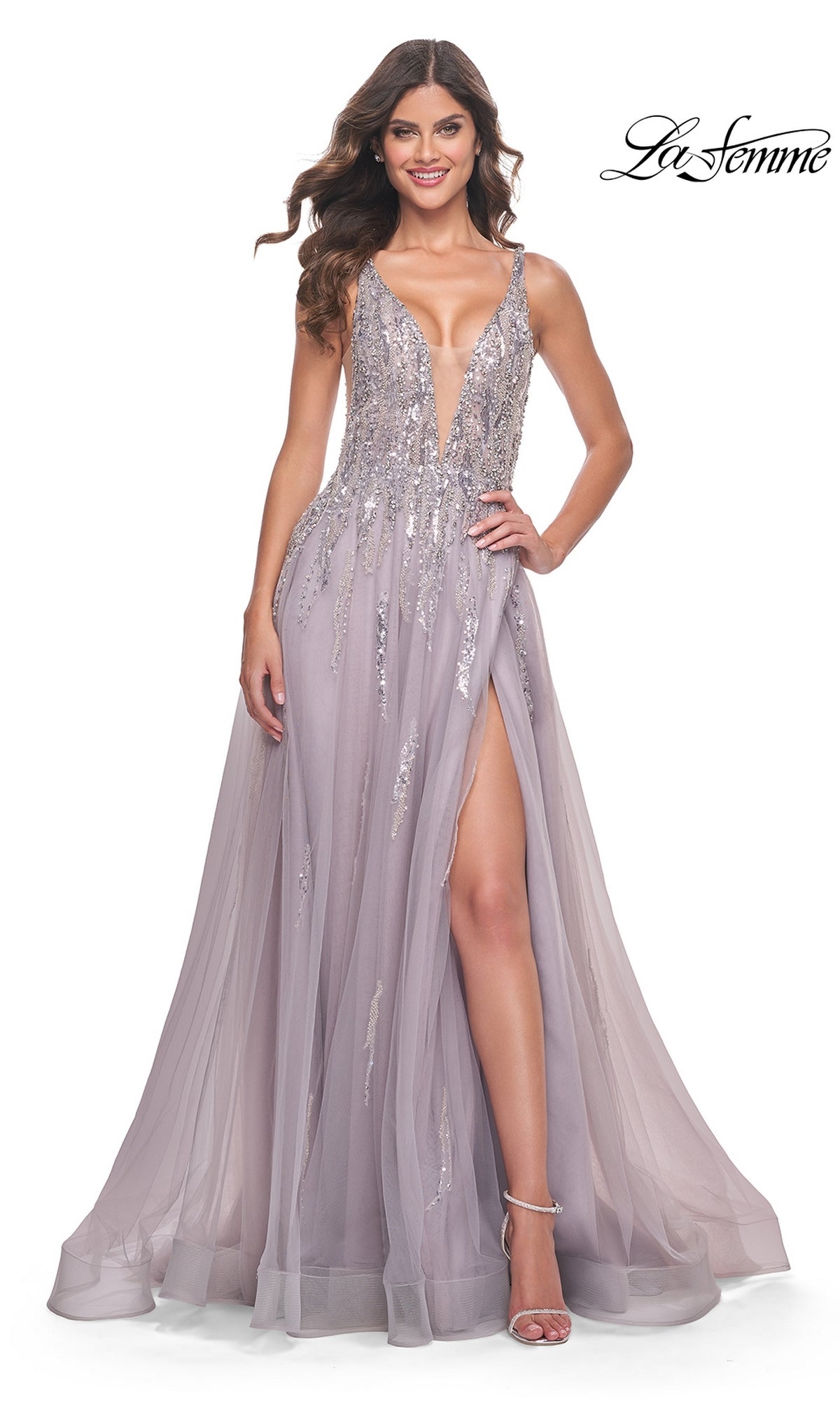 Dusty Mauve La Femme 31995 Formal Prom Dress