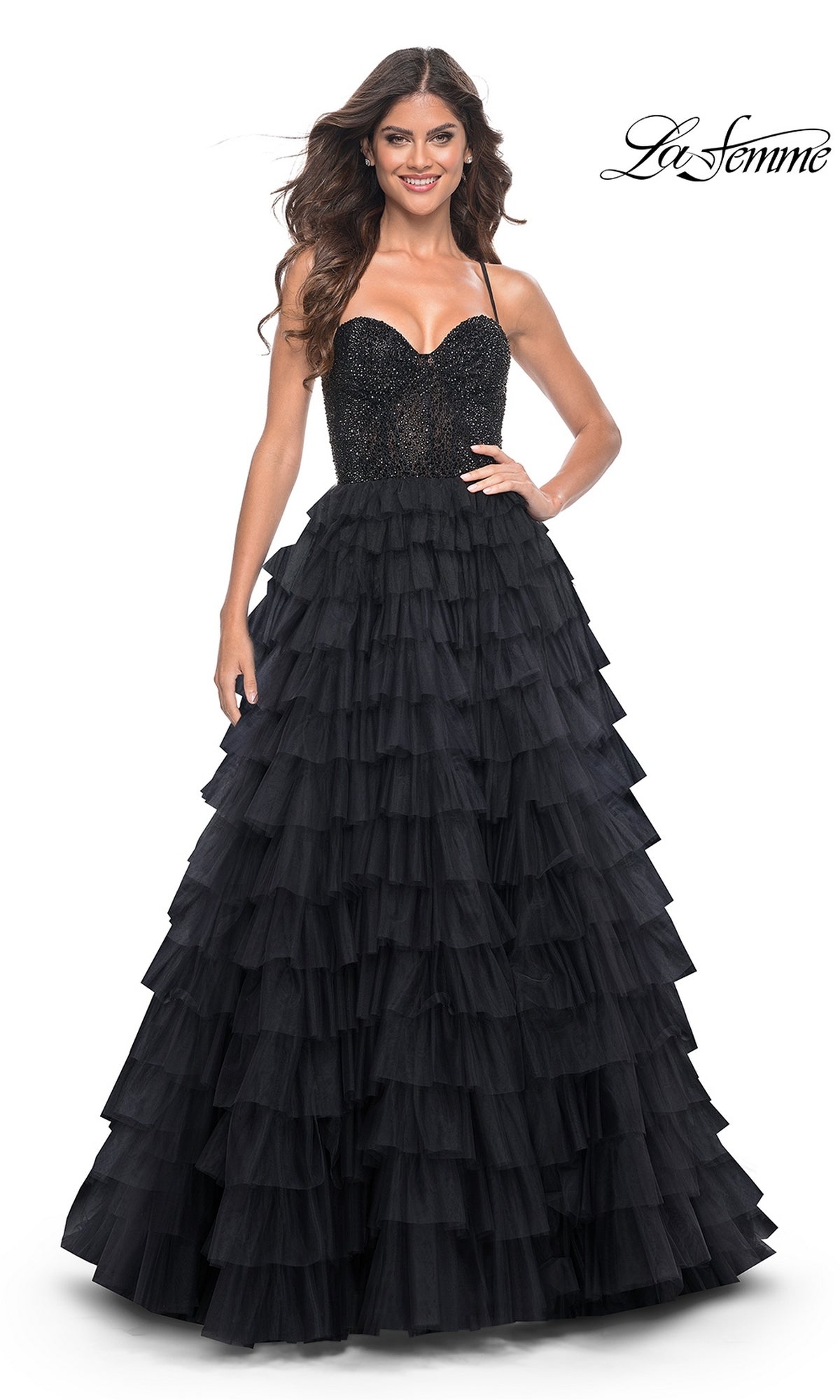 La Femme Dress 32002 Formal Prom Dress Royal Blue / 6 La Femme Dress 32002 Formal Prom Dress Royal Blue / 6