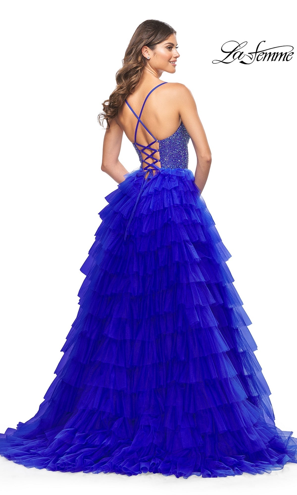 2002 prom dresses La Femme Dress 32002 Formal Prom Dress Royal Blue / 6
