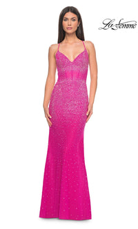 Hot Fuchsia La Femme 32007 Formal Prom Dress