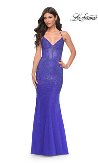 Royal Blue La Femme 32007 Formal Prom Dress