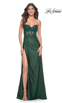 Dark Emerald La Femme 32011 Formal Prom Dress