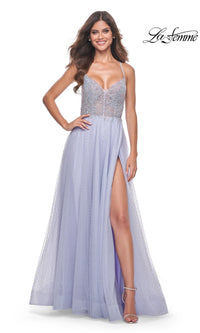 Light Periwinkle La Femme 32020 Formal Prom Dress