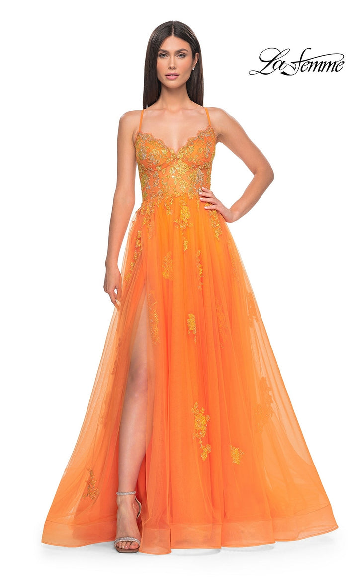 Orange La Femme 32028 Formal Prom Dress