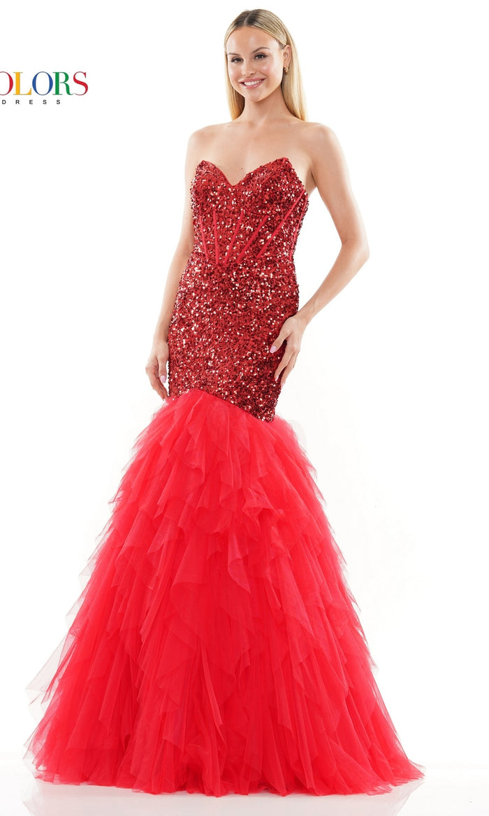 Red Colors Dress 3202 Formal Prom Dress