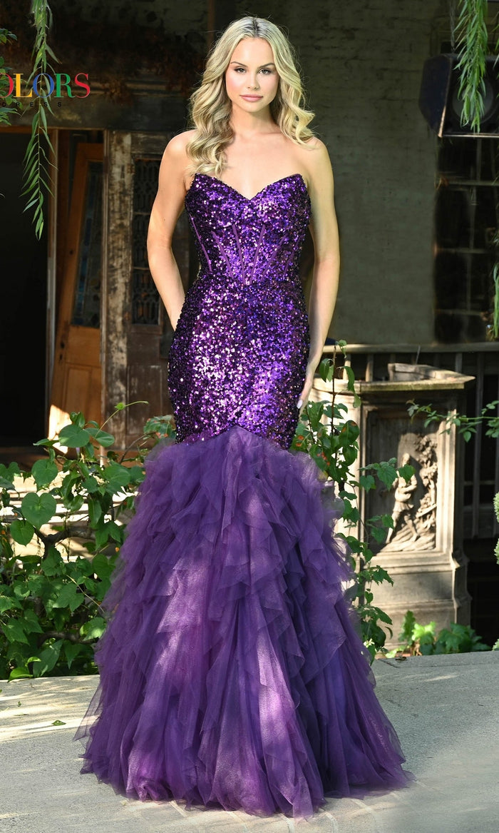 Purple Colors Dress 3202 Formal Prom Dress
